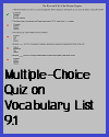 Interactive Multiple-choice Quiz on Terms 9.1 Interactive Multiple-choice Quiz on Terms 9.1