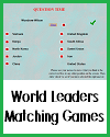 World Leaders Matching Games World Leaders Matching Games