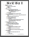 World War II Printable Outline/Timeline World War II Printable Outline/Timeline