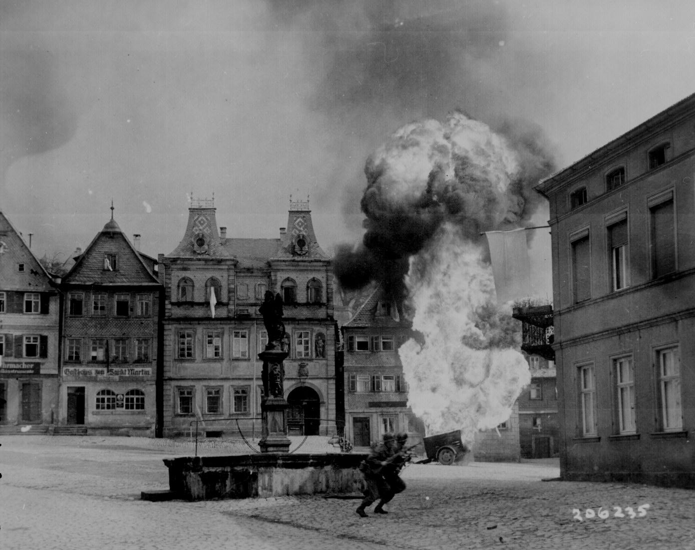 Fighting in Kronach, Germany During World War II