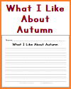 What I Like About Autumn Writing Prompt What I Like About Autumn Writing Prompt