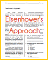 Eisenhower's Approach Reading with Questions Eisenhower's Approach Reading with Questions