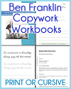 Ben Franklin Copywork Workbooks Ben Franklin Copywork Workbooks