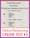 Verbal Reasoning Word Pairs Interactive Test #3 Verbal Reasoning Word Pairs Interactive Test #3