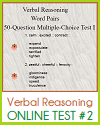 Verbal Reasoning Word Pairs Interactive Test #2 Verbal Reasoning Word Pairs Interactive Test #2