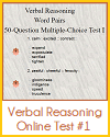 Verbal Reasoning Word Pairs Interactive Test #1 Verbal Reasoning Word Pairs Interactive Test #1