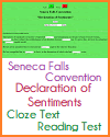 Seneca Falls Convention Declaration of Sentiments Cloze Text Reading Test Seneca Falls Convention Declaration of Sentiments Cloze Text Reading Test
