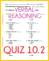 Verbal Reasoning Printable Quiz 10.2 Verbal Reasoning Printable Quiz 10.2