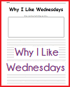 Why I Like Wednesdays Writing Prompt Printable