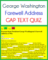George Washington's Farewell Address Cloze Text Reading Test George Washington's Farewell Address Cloze Text Reading Test
