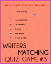 Writers Matching Game #3 Writers Matching Game #3