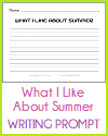 What I Like About Summer Writing Prompt What I Like About Summer Writing Prompt