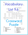 Vocabulary List 9.6 Crossword Puzzle Vocabulary List 9.6 Crossword Puzzle
