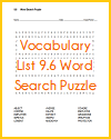 Vocabulary List 9.6 Word Search Puzzle Vocabulary List 9.6 Word Search Puzzle