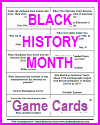 Black History Month Game Cards Black History Month Game Cards