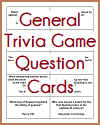 General Trivia Game Question Cards PDFs General Trivia Game Question Cards PDFs