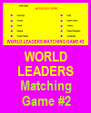 Modern World Leaders Question Time Matching Game II Modern World Leaders Question Time Matching Game II