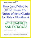 How to Write Thank You Notes Workbook How (and Why) to Write Thank You Notes Writing Guide for Kids - Workbook