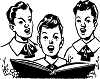 Choirboys singing hymns. JPG PNG SVG