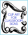 Clip Art for Classroom Signs Clip Art for Classroom Signs