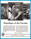 Guardians of the Circuits--ATandT Antique Ad Guardians of the Circuits--ATandT Antique Ad