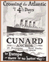 Cunard and Anchor Atlantic Lines Roaring 20s Advertisement Cunard and Anchor Atlantic Lines Roaring 20s Advertisement