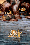 Hanuman and Mermaid Suvannamaccha (Bangkok, Thailand)