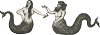 Russian mermaid and merman JPG PNG SVG