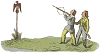 young men sporting at archery