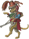 dog with a flute