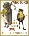 Silly Animals - vectors jpg png svg Silly Animals - vectors jpg png svg