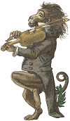 monkey playing the violin