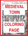 Medieval Town Coloring Page Medieval Town Coloring Page