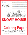 Snow-covered House Coloring Page Snow-covered House Coloring Page
