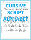 ABCs: Printable Sample Cursive Script Alphabet ABCs: Printable Sample Cursive Script Alphabet