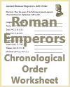 Chronological Order: Roman Emperors PDF Worksheet Chronological Order: Roman Emperors PDF Worksheet