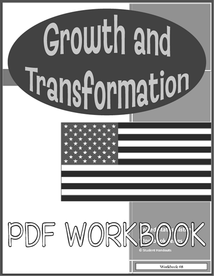 Growth and Transformation - United States History workbook for high school is free to print (PDF file).
