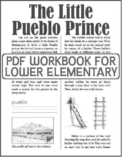 The Little Pueblo Prince Workbook for Children - Free to print (PDF file).