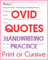 Ovid Quotes Handwriting Practice Ovid Quotes Handwriting Practice