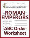 ABC Order: Ancient Roman Emperors Worksheet ABC Order: Ancient Roman Emperors Worksheet