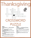Thanksgiving Crossword Puzzle (Grades 5-8) Thanksgiving Crossword Puzzle (Grades 5-8)