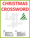 Christmas Crossword Puzzle Christmas Crossword Puzzle for Grades 3-6