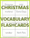 Christmas Vocabulary Terms Flashcards Christmas Vocabulary Terms Flashcards for Grades K-2