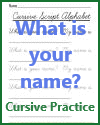 Cursive: "What is your name? My name is _____." Handwriting Worksheet Cursive: "What is your name? My name is _____." Handwriting Worksheet