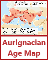 Map of the Aurignacian Age in Europe Map of the Aurignacian Age in Europe