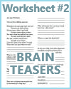 Brain Teasers Worksheet #2