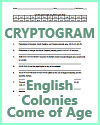 English Colonies come of Age Decipher-the-Code Puzzle English Colonies come of Age Decipher-the-Code Puzzle