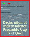 Preamble to the Declaration of Independence Gap Text Quiz