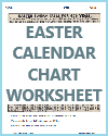 Easter Dates History Chart Worksheet Easter Dates History Chart Worksheet