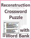 Reconstruction Crossword Puzzle with Word Bank Reconstruction Crossword Puzzle with Word Bank